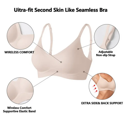 Comfortable Wireless Deep V Bra