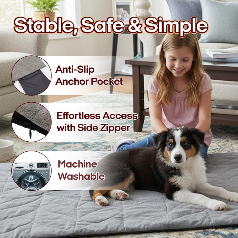 Warm, Safe, Chew-Proof Pet Pad – Indoor & Outdoor Ready