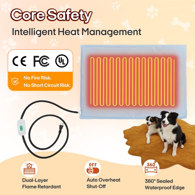 Warm, Safe, Chew-Proof Pet Pad – Indoor & Outdoor Ready